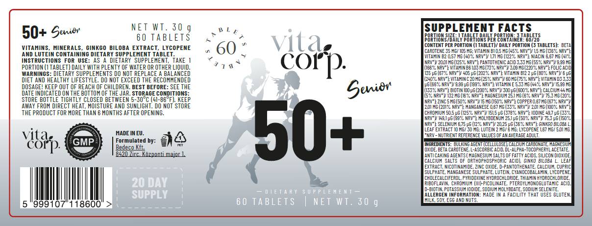 Senior 50+ MultiVitamin - 60 tablete