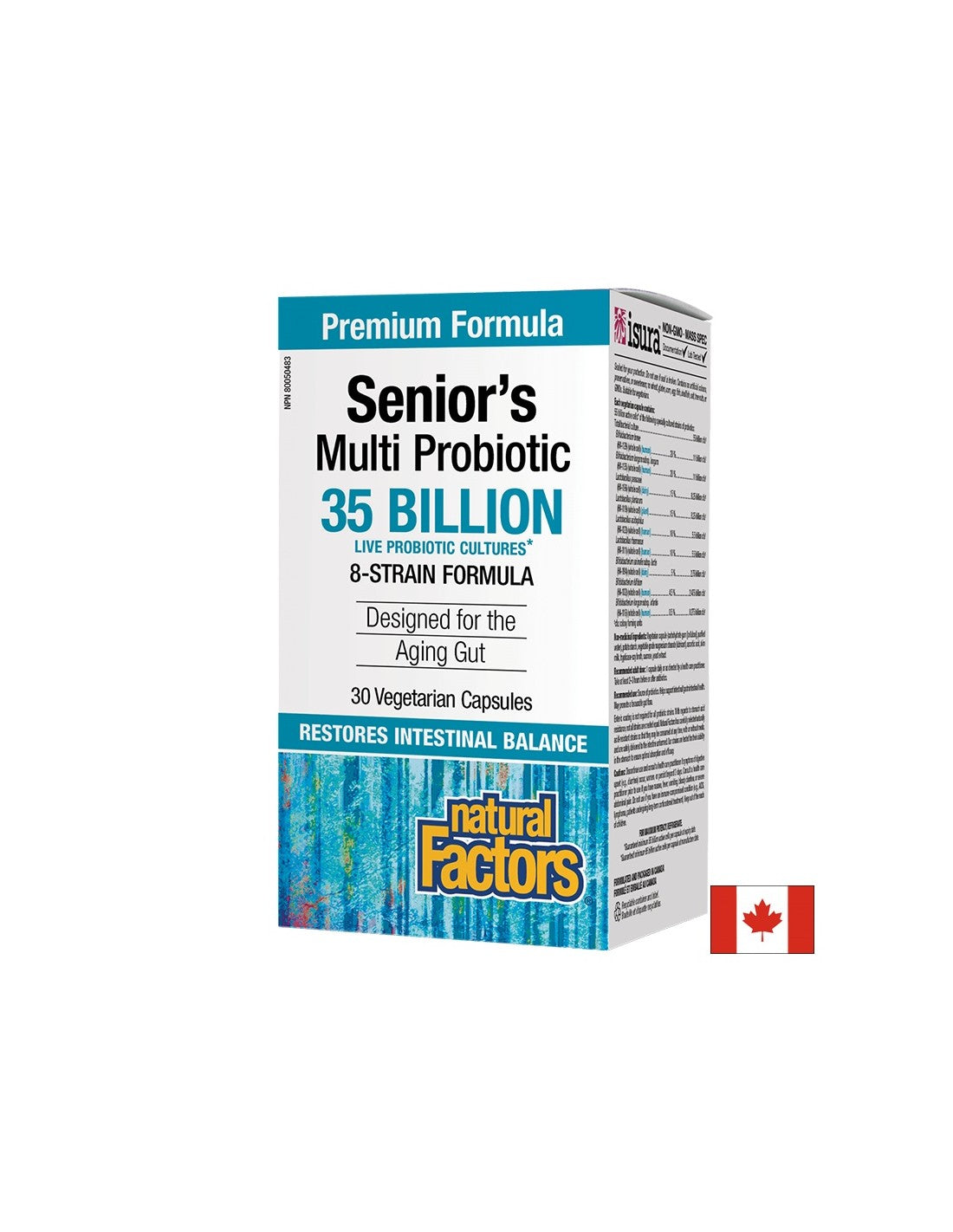 Multiprobiotic pentru seniori | 35 de miliarde de culturi vii, 8 tulpini - 30 de capsule