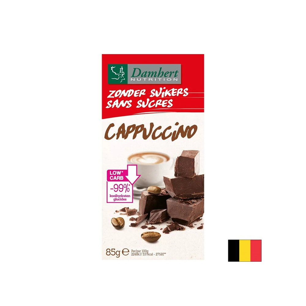 Ciocolată cu aromă de cappuccino (fără zahăr), 85 g
