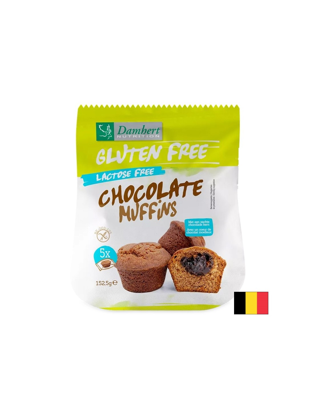 Brioșe cu ciocolată (fără gluten și lactoză), 152 g