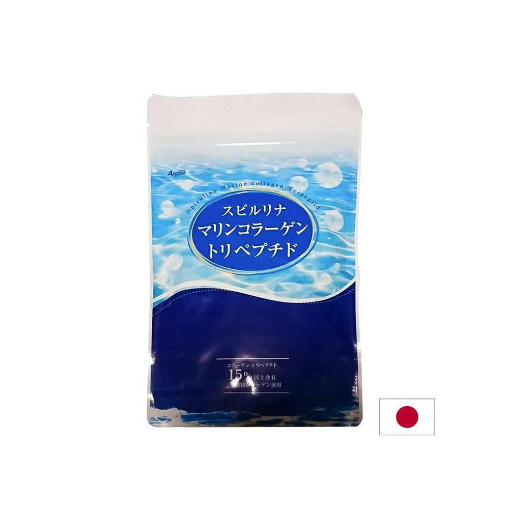 Spirulină japoneză + peptide de pește și vitamina C - susține articulațiile și pielea, 800 de comprimate