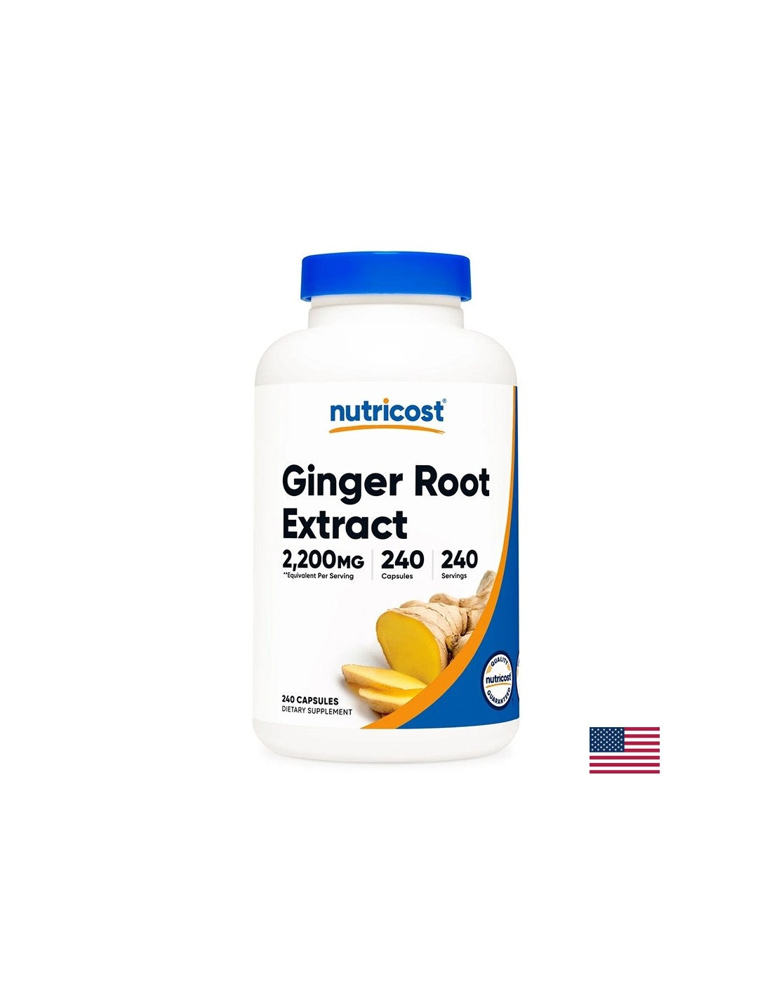 Sănătate gastrointestinală - Ghimbir (rădăcină), 550 mg x 240 capsule