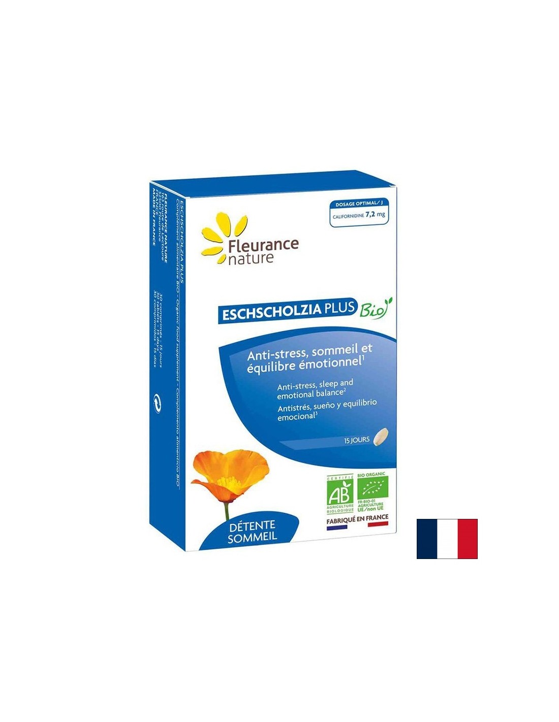 Stres si insomnie - Esholtsia Plus, 30 comprimate Fleurance Nature