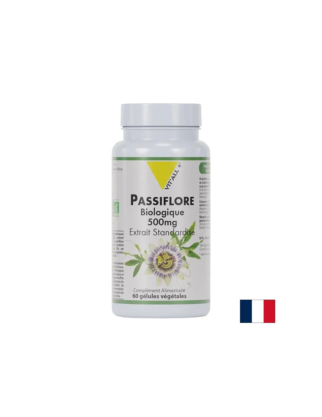 Stres și insomnie - Floarea pasiunii, BIO, 500 mg x 60 capsule