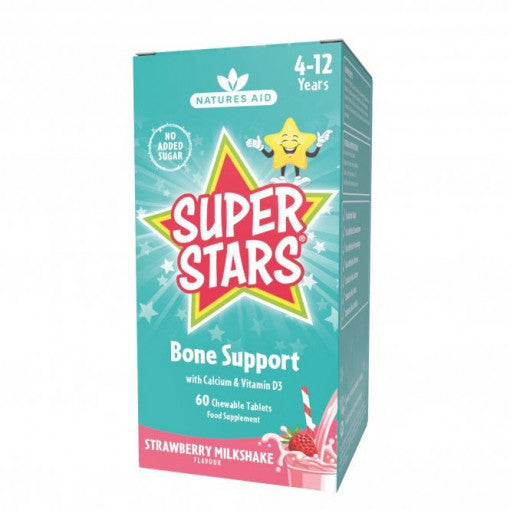 Super Stars Kids Bone Support / 60 tablete masticabile NaturesAid