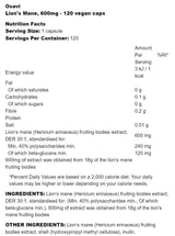 Lion's Mane 600 mg - 120 capsule