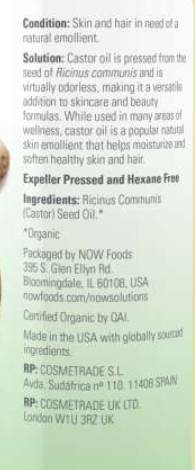 Ulei de ricin | 100% certificat organic - 237 ml