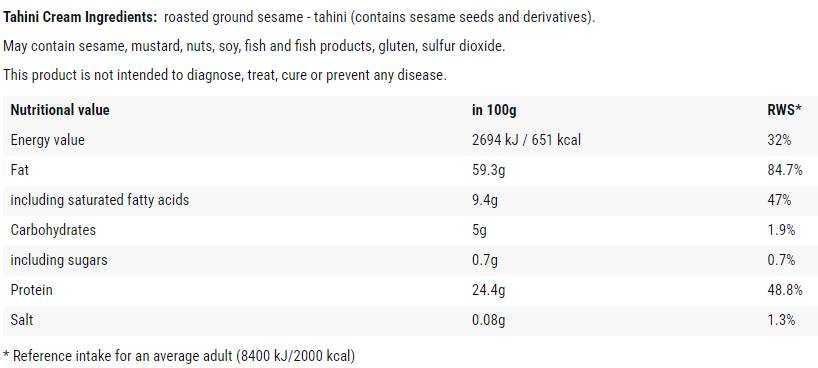 Crema de Tahini - 500 de grame