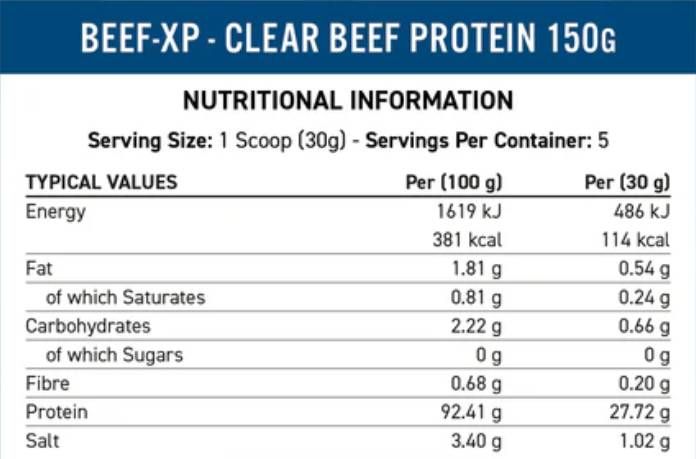 Carne de vită-XP | Proteină transparentă de vită hidrolizată - 150 de grame
