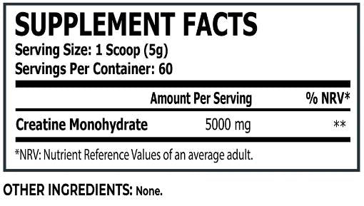 Creatina monohidrat 5000 mg - 300 grame