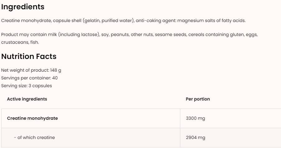 Creatina monohidrat 3300 - 400 capsule