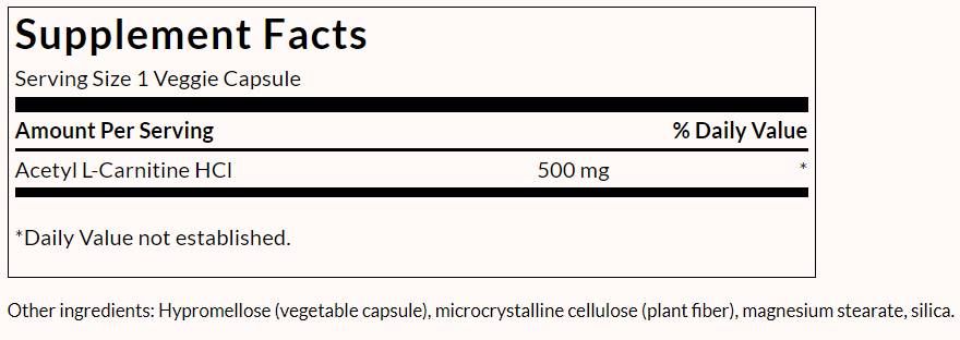 Acetil L-Carnitină 500 mg - 240 capsule