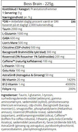 Boss Brain | Nootropic cu Bacopa, Rhodiola și coama de leu - 225 grame