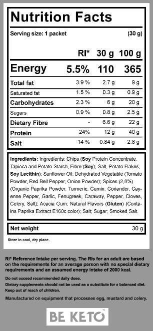 Chips-uri Keto | Oriental picant - 30 de grame