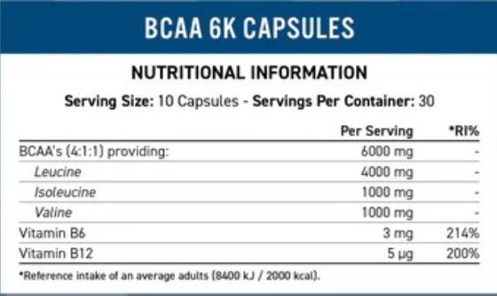 BCAA 6K - 300 capsule
