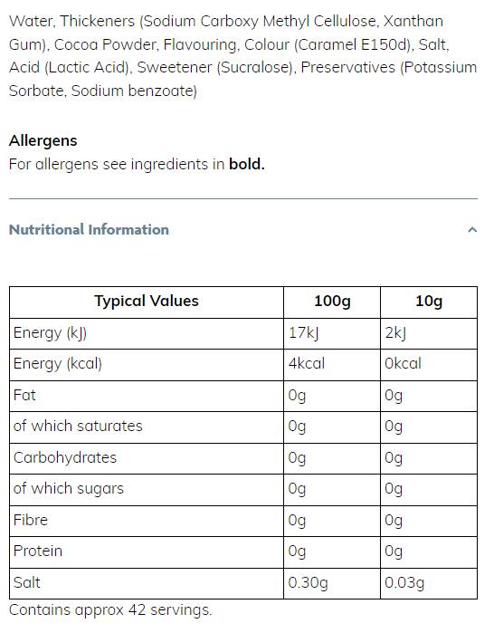 Sirop Skinny | Tort Fudge cu ciocolata - 425 ml