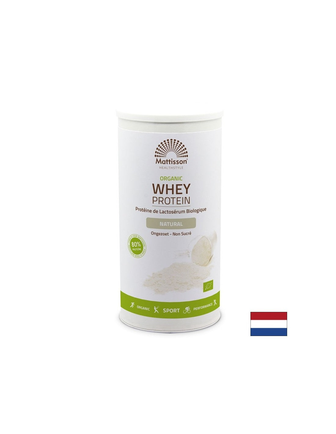 Proteine ​​din zer Bio, 450 g pudră (nearomatizată)