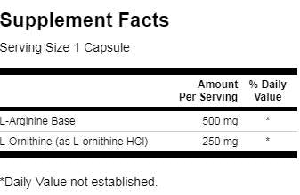 Arginina si Ornitina 100 capsule