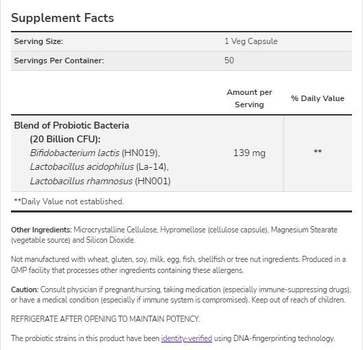 Probiotic pentru femei 20 miliarde - 50 de capsule