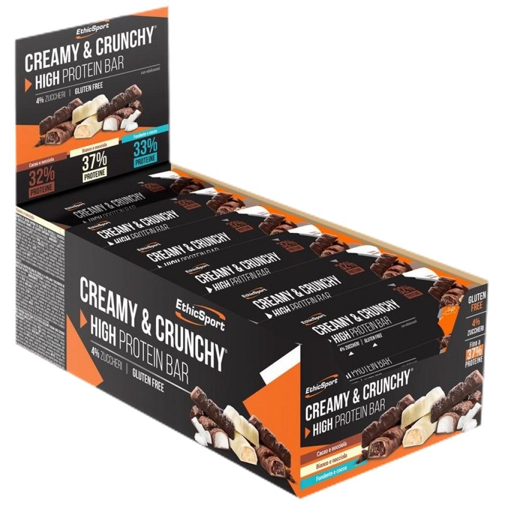 Baton cu conținut ridicat de proteine ​​CREAMY &amp; CRUNCHY - 24 x 30 grame