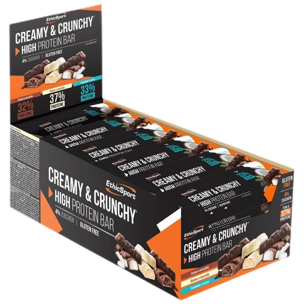 Baton cu conținut ridicat de proteine ​​CREAMY &amp; CRUNCHY - 24 x 30 grame