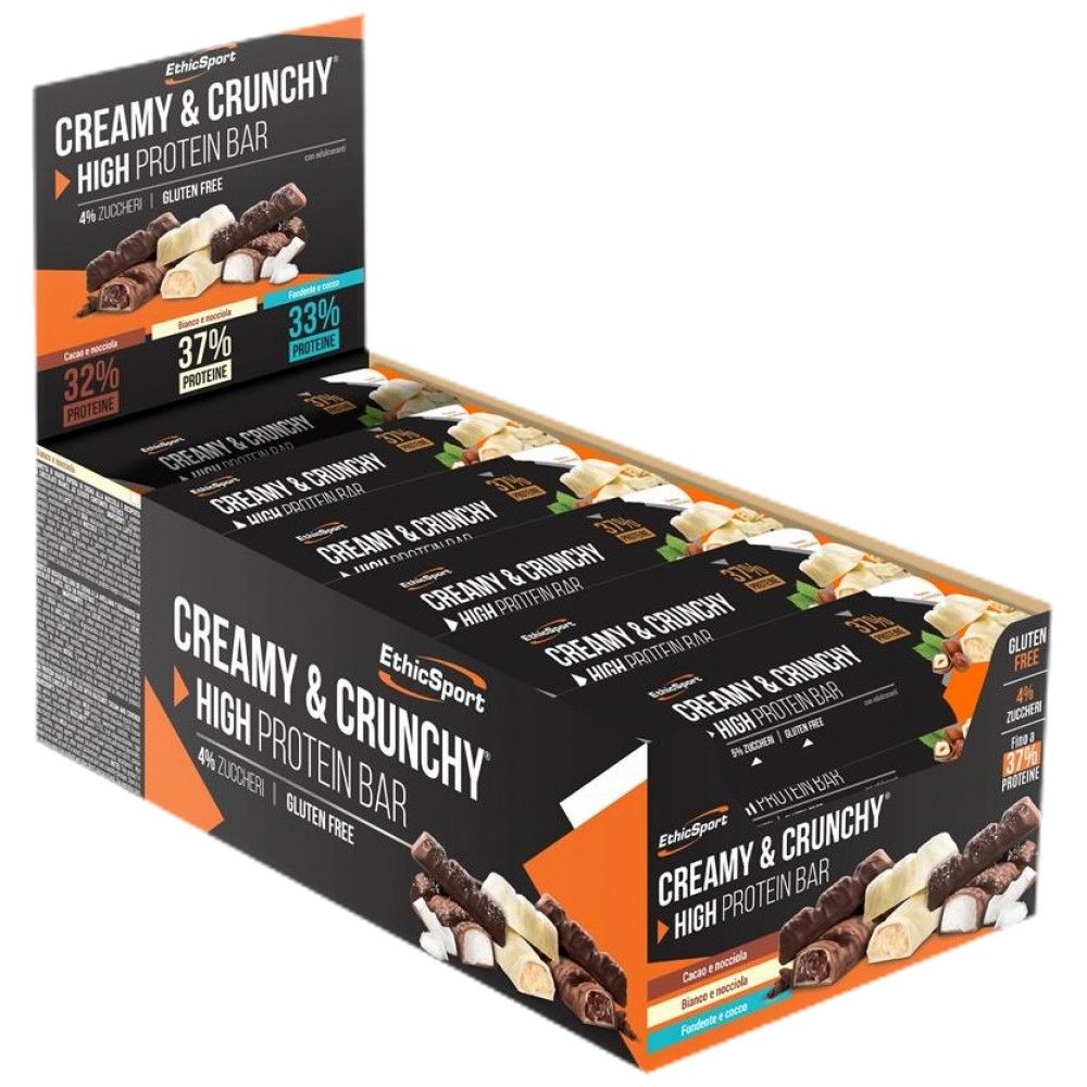 Baton cu conținut ridicat de proteine ​​CREAMY &amp; CRUNCHY - 24 x 30 grame