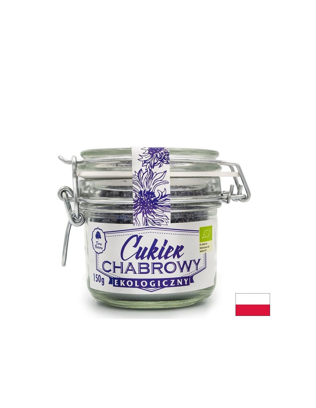 Zahăr din trestie de zahăr cu floarea de colț - Bio, 150 g
