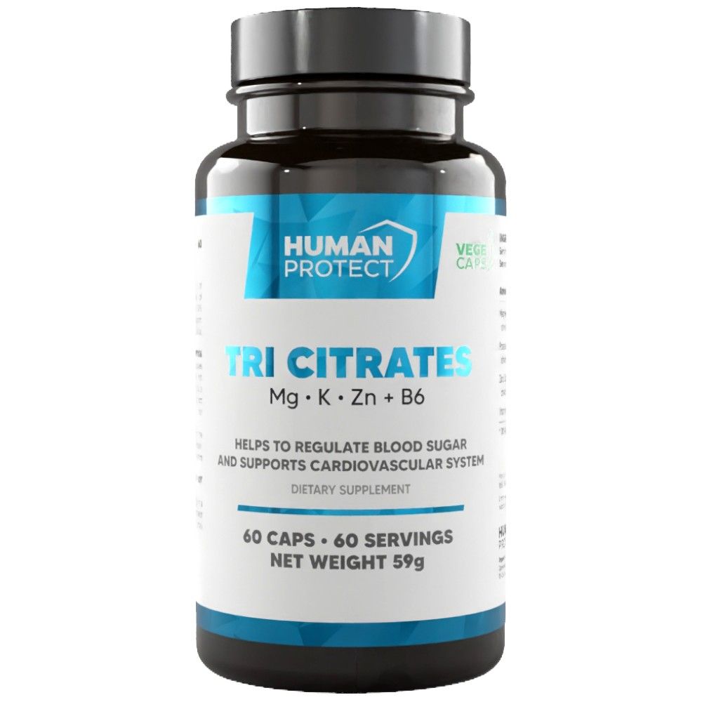 Tri Citrat | Magneziu + Potasiu + Zinc - 60 capsule