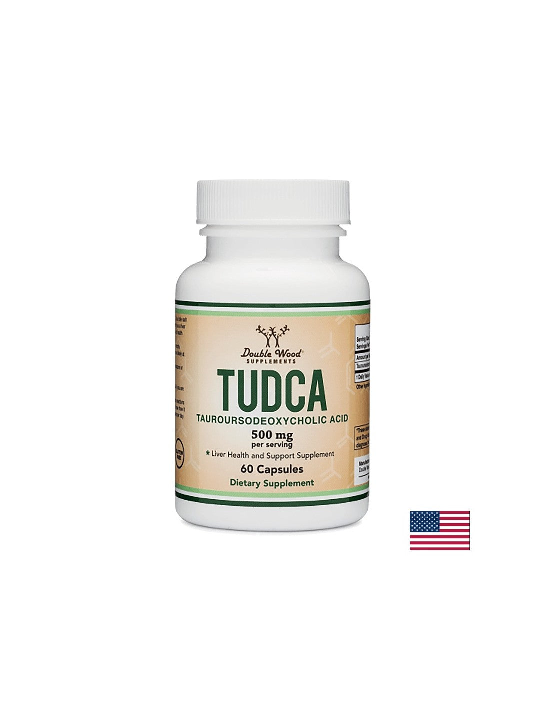 TUDCA (acid tauroursodeoxicolic), 500 mg, 60 capsule Double Wood