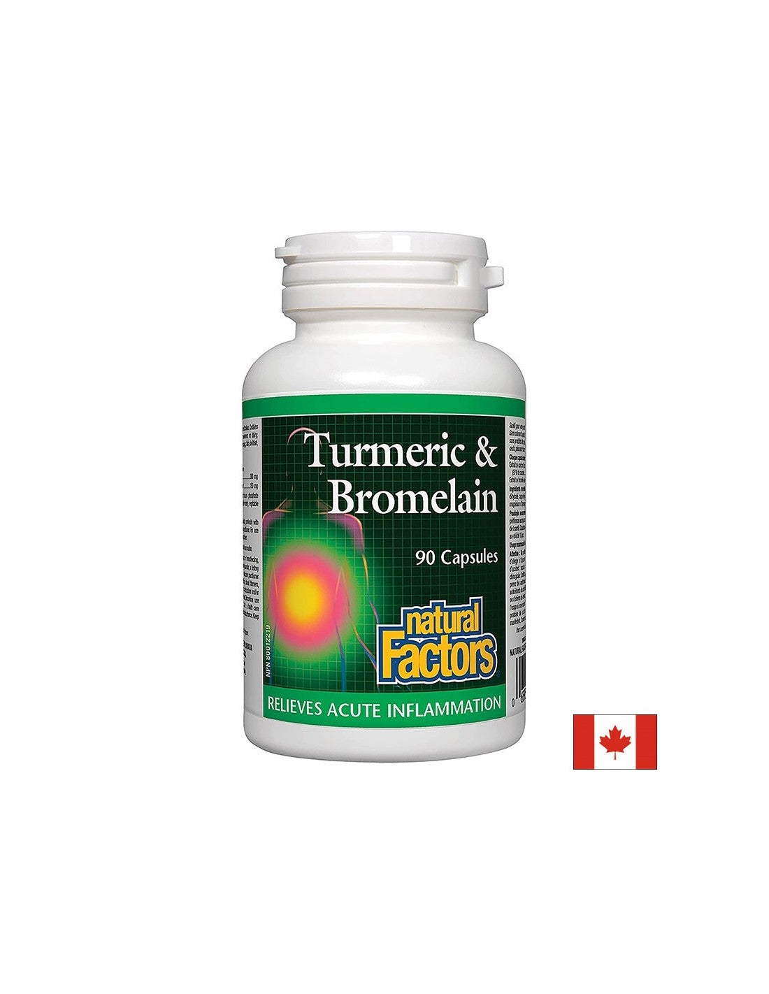 Turmeric &amp; Bromelain - Turmeric si Bromelain, 90 capsule Natural Factors