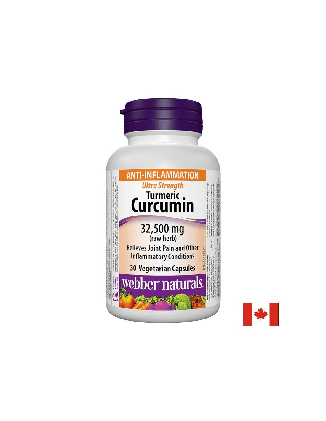 Turmeric Curcumin Ultra Strength / Turmeric și piper negru, 32.500 mg, 30 capsule Webber Naturals