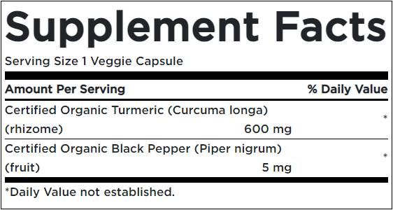 Turmeric și piper negru - 60 capsule