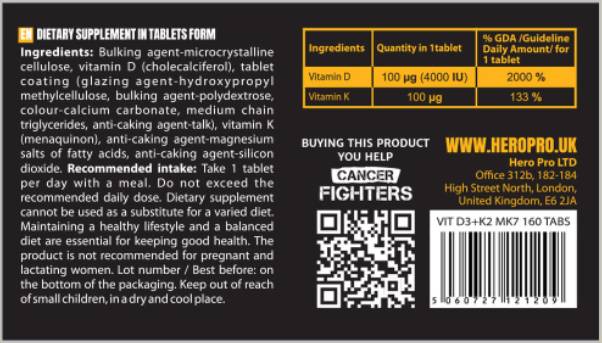 Vitamina D3 8000 UI 240 tablete