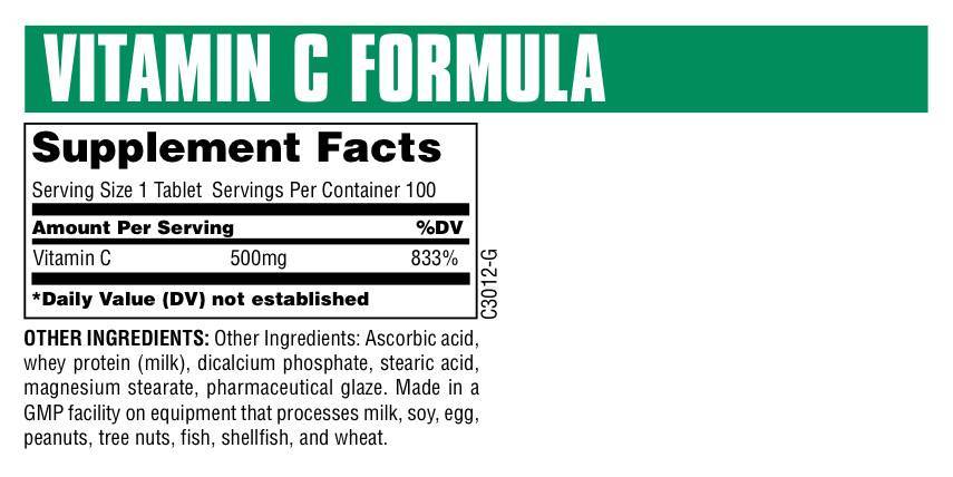 Vitamina C Formula 500 mg 100 Tablete