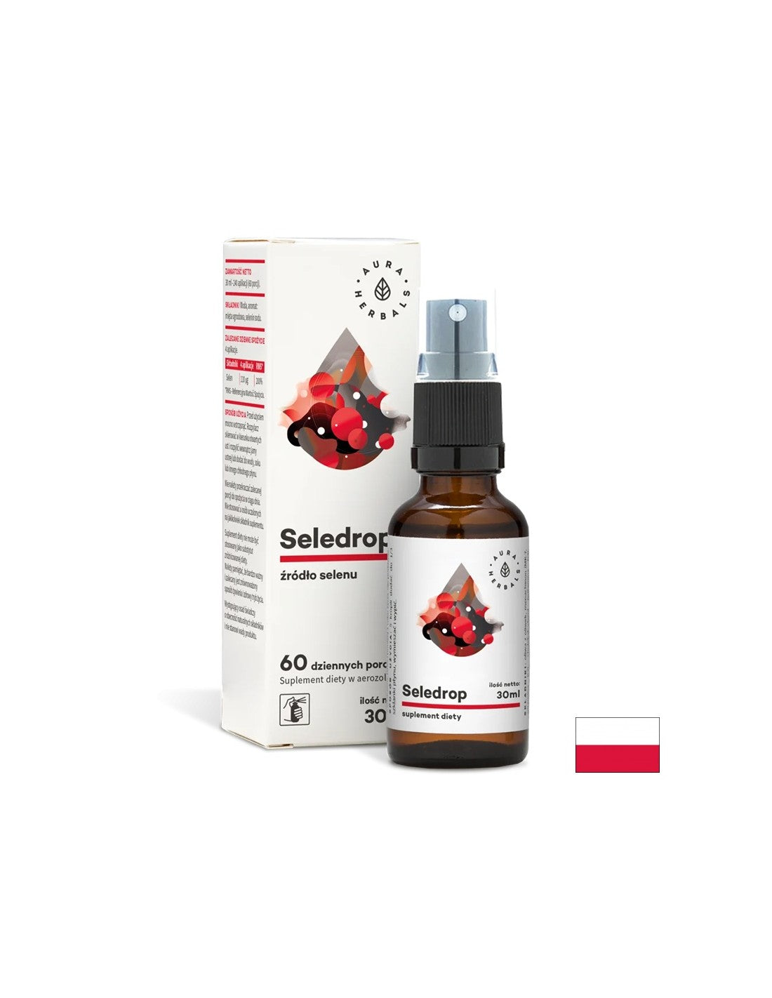 Suport tiroidian - seleniu (selenit de sodiu), spray oral Aura Herbals 30 ml