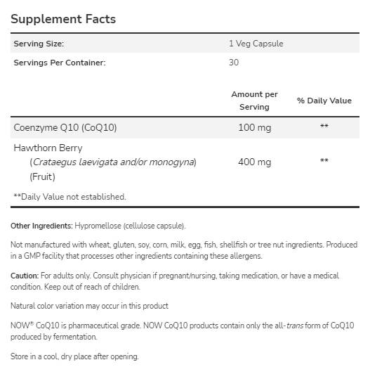 CoQ10 100 mg | cu păducel Berry - 90 capsule