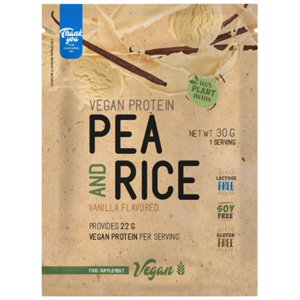 Proteine ​​vegane | Mazăre și orez - 30 de grame