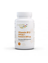 Vitamin B12 + Folsäure / Витамин B12 + Фолиева киселина, 180 таблетки - Feel You