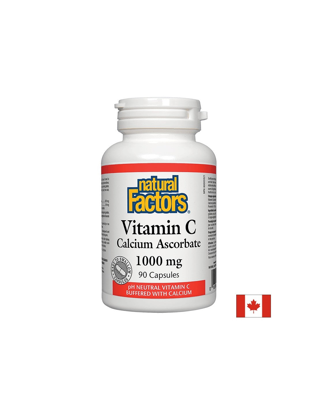 Vitamina C 1000 mg | Capsule de ascorbat de calciu - 90 capsule