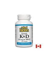 Vitamina K2 120 mcg | D3 1000 UI - 120 capsule de gel