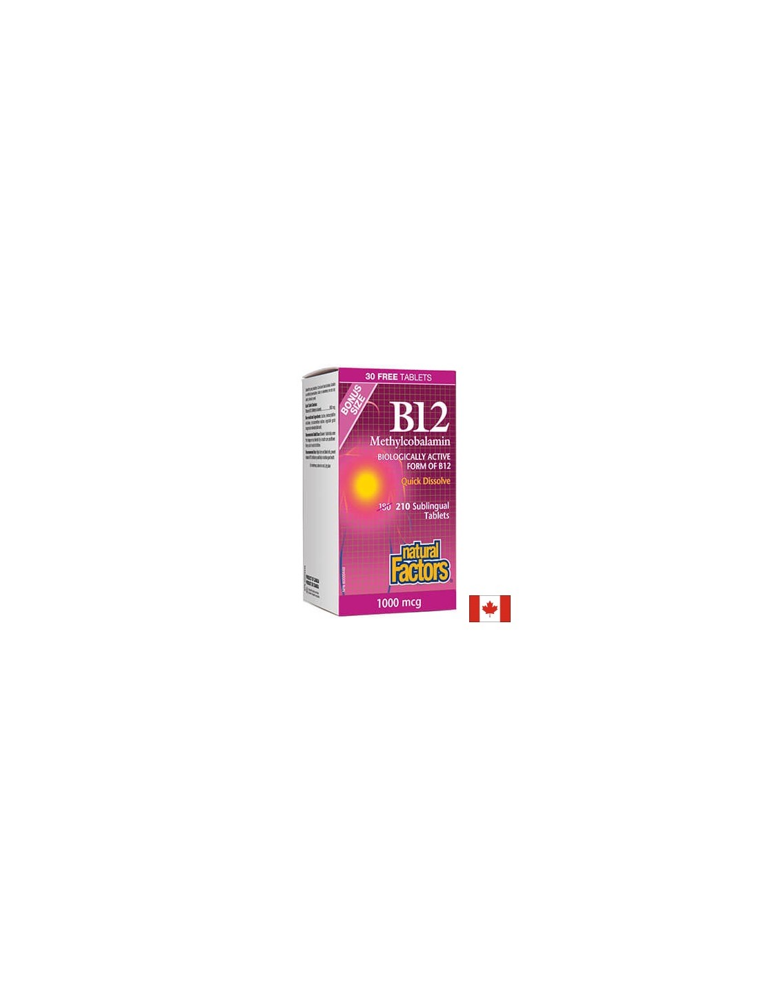 B12 Metilcobalamină/ Vitamina B12 (metilcobalamină) x 210 comprimate sublinguale