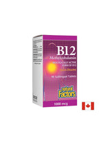 B12 Metilcobalamină/ Vitamina B12 (metilcobalamină) 1000 µg, 90 comprimate sublinguale Natural Factors