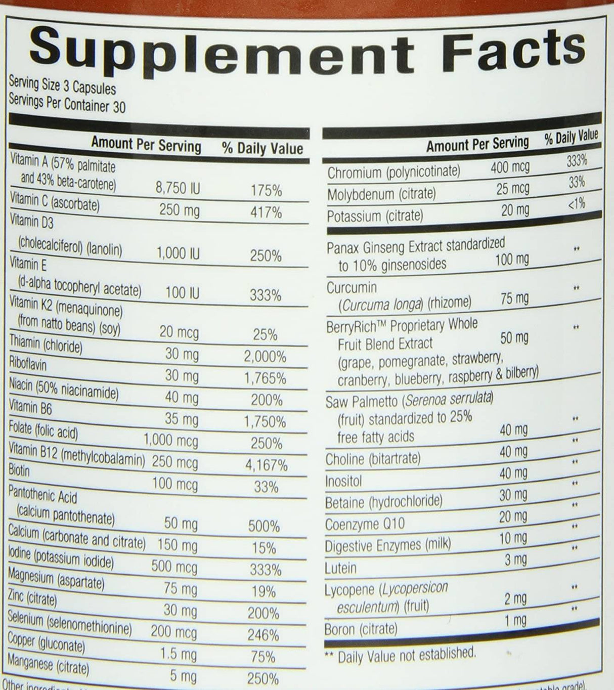 MultiFactors pentru bărbați - 90 capsule