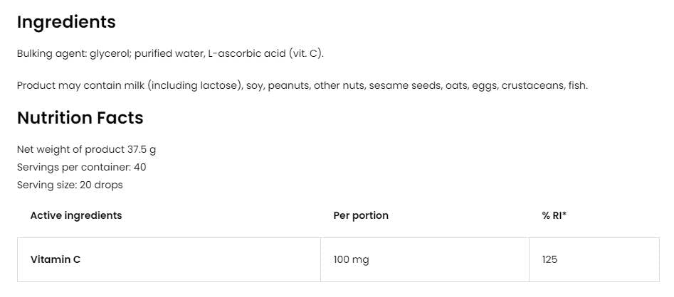 Vitamina C / Picaturi lichide 30 ml