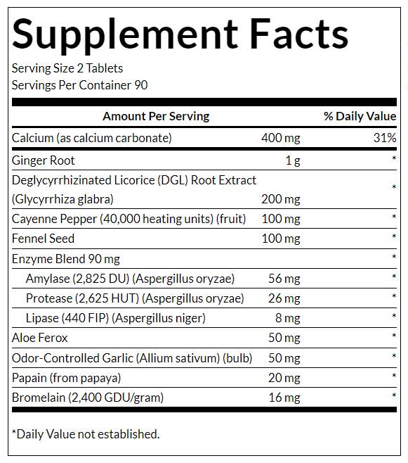 Esențiale digestive | Formula cuprinzătoare 180 de tablete
