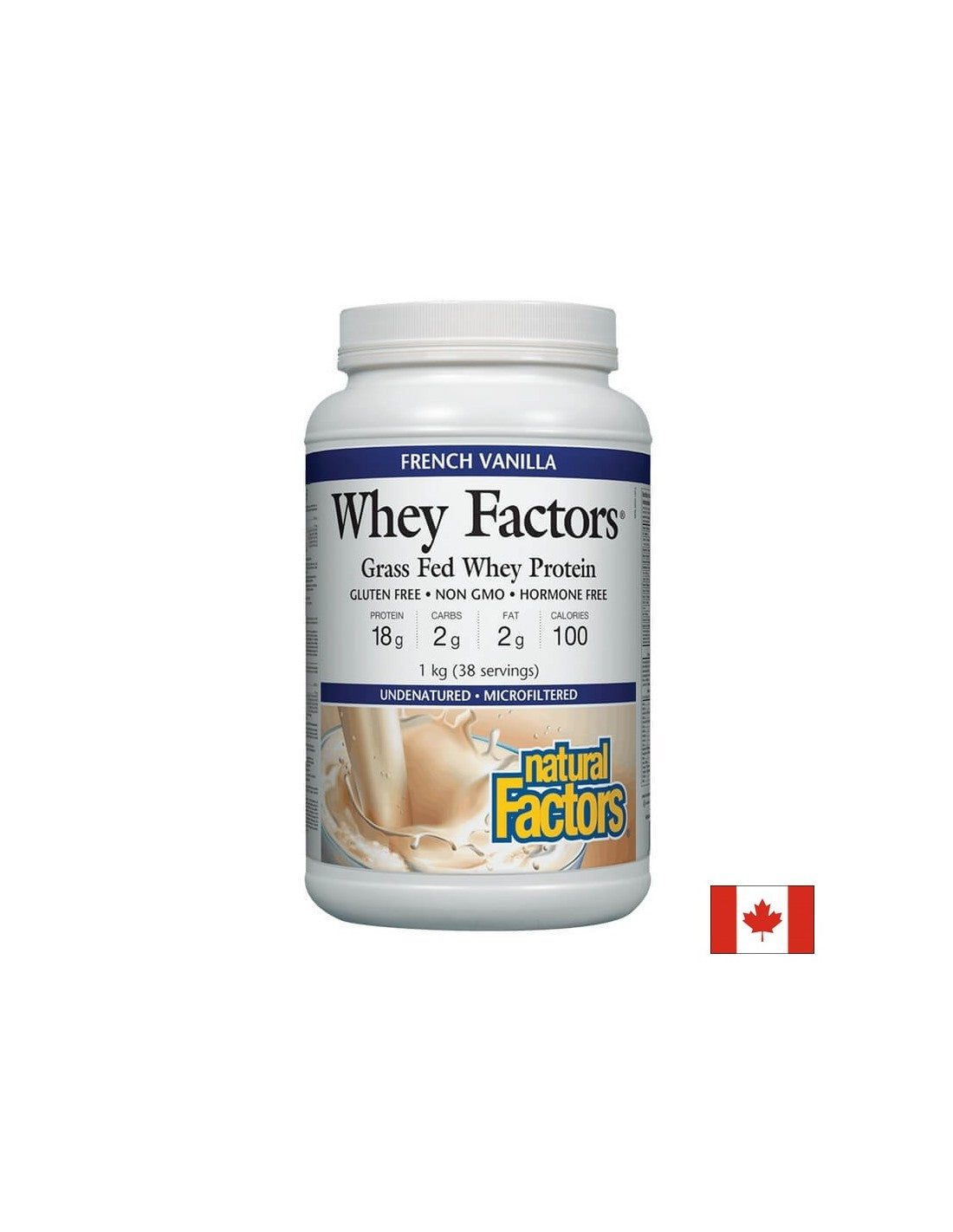 Whey Factors® Grass Fed Whey Protein | Vanilie - 1000 de grame