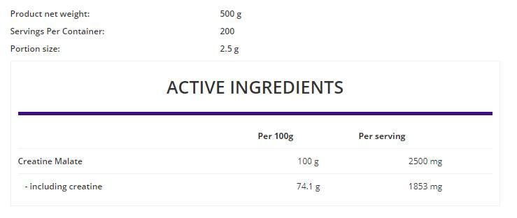 Tri Creatina Malat Pudră - 500 de grame