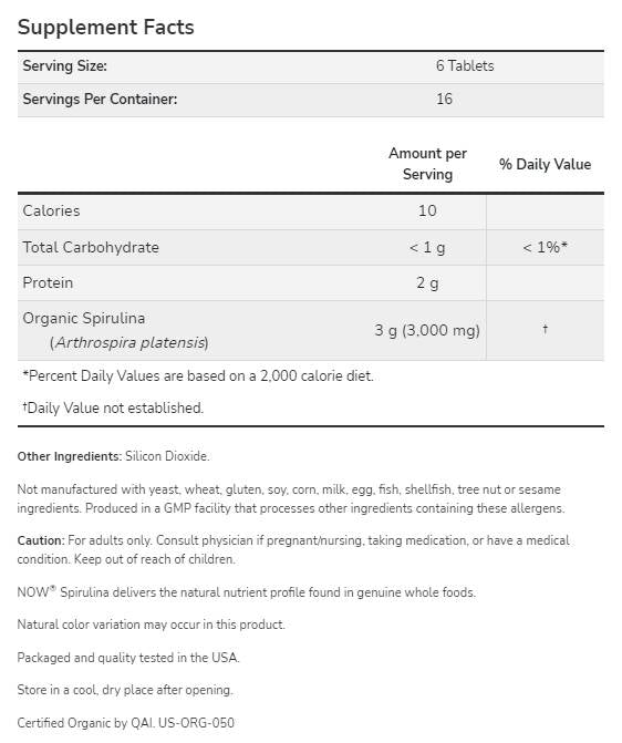 Spirulina 500 mg - 200 tablete