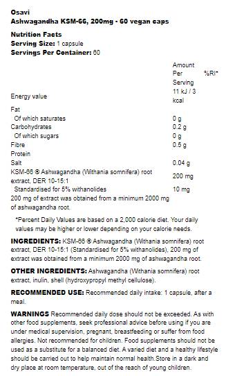 Ashwagandha KSM-66® 200 mg - 60 capsule