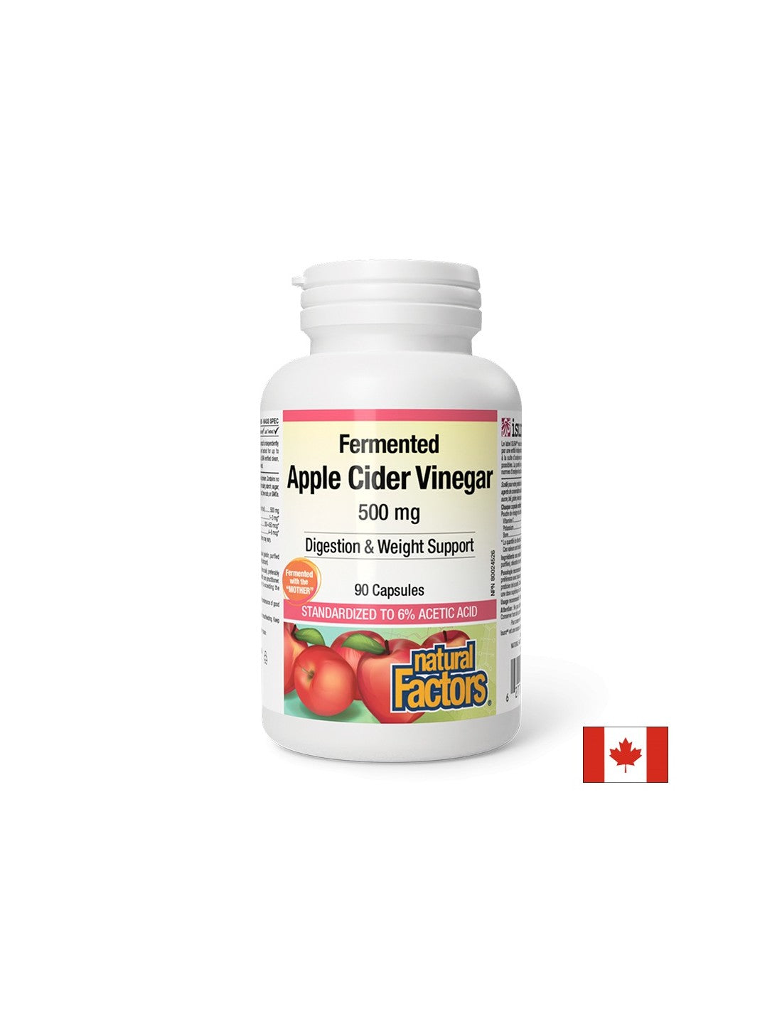 Otet de mere 500 mg x 90 capsule Natural Factors